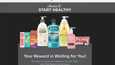 J&J Walgreens 'Start Healthy' Landing Page